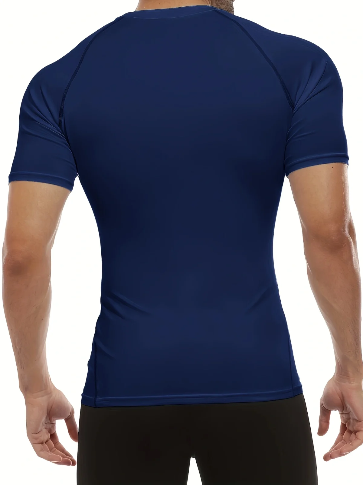 Men's Compression T-Shirt - Short Sleeve, Athletic Sun Protection Base Layer, Breathable Polyester Blend, Underwear, Athletic Gear - Image 2