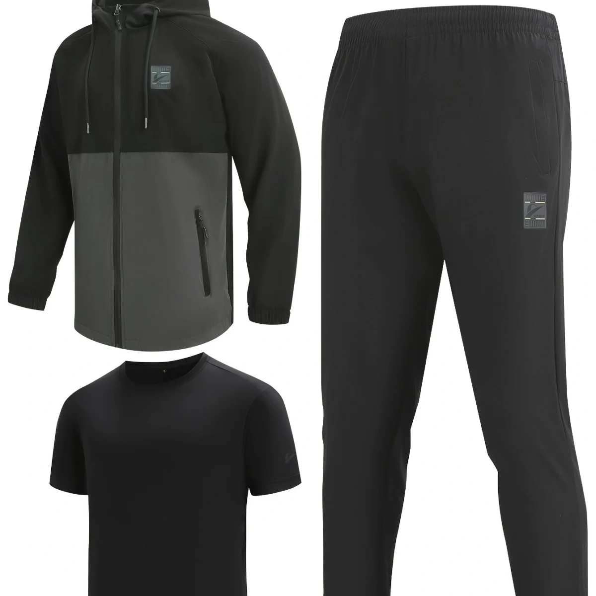 1 Set Of Sports And Outdoor Products Fitness And Training Products Fitness Wear Men's Casual Sports Suit Men's Casual Suit Top + T-shirt + Bottom SMT3004-B - Image 8