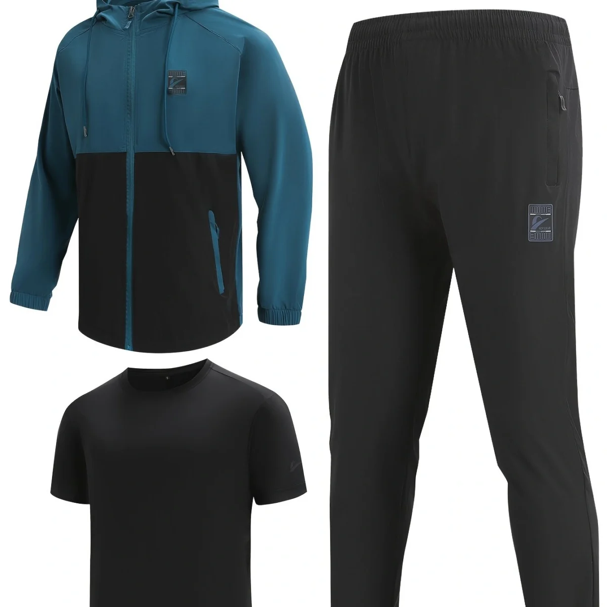 1 Set Of Sports And Outdoor Products Fitness And Training Products Fitness Wear Men's Casual Sports Suit Men's Casual Suit Top + T-shirt + Bottom SMT3004-B - Image 7